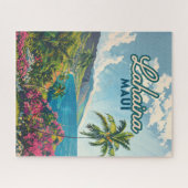 Lahaina Maui Hawaii Beach Coast Retro Puzzle (Horizontal)