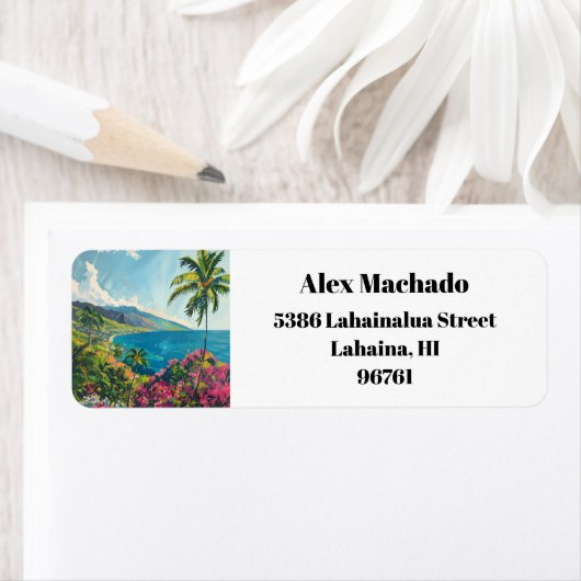 Lahaina Maui Hawaii Beach Rücksendeadresse (Insitu)