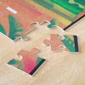 Lahaina Maui Hawaii Retro Flamingo Souvenir 1950s Puzzle (Seite)