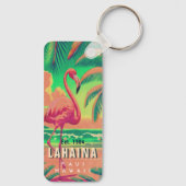 Lahaina Maui Hawaii Retro Flamingo Souvenir 1950s Schlüsselanhänger (Rückseite)