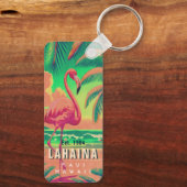 Lahaina Maui Hawaii Retro Flamingo Souvenir 1950s Schlüsselanhänger (Rückseite)