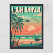 Lahaina Maui Hawaii Retro Seagull Souvenir 1950s Postkarte (Vorderseite)