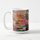 Lahaina Maui Hawaii Retro Sunset Souvenir 1950s Kaffeetasse (Links)