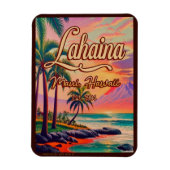 Lahaina Maui Hawaii Retro Sunset Souvenir 1950s Magnet (Vertikal)