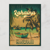 Lahaina Maui Hawaii Retro Sunset Souvenir 1950s Postkarte (Vorderseite)