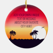 Lahaina Maui Hawaii Retro Sunset Souvenirs 60er Keramik Ornament (Hinten)