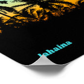 Lahaina Maui Hawaii Souvenir Artistic Sunset Cool Poster (Ecke)