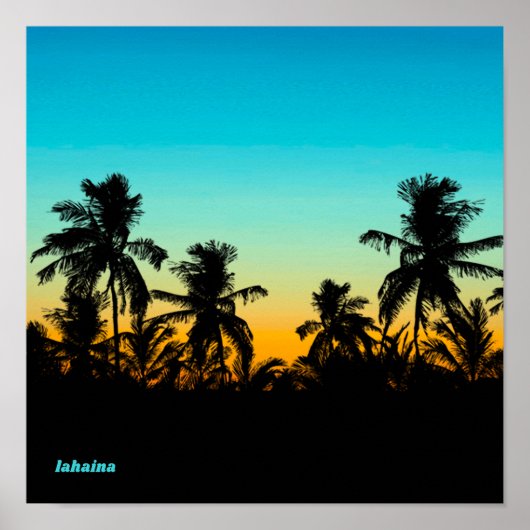 Lahaina Maui Hawaii Souvenir Artistic Sunset Cool Poster (Vorne)