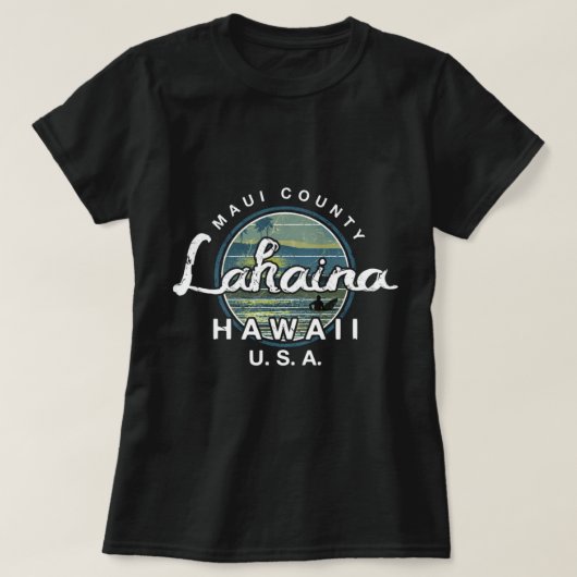 Lahaina Maui Hawaii Surfing Retro T-Shirt (Design vorne)