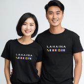 Lahaina Maui Nautical Maritime Signal Flags Dark T-Shirt