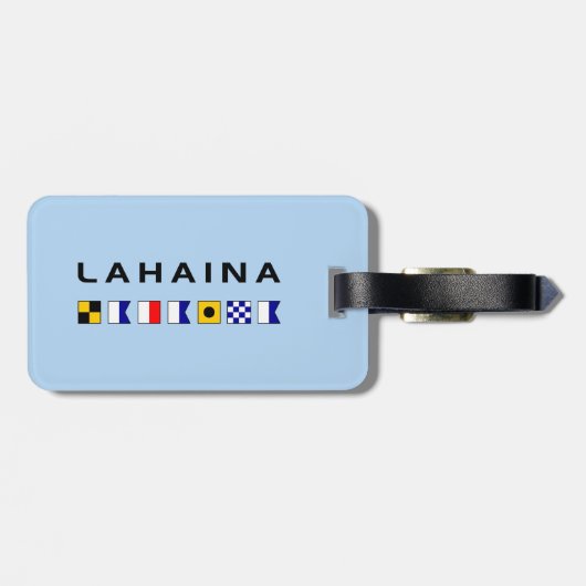 Lahaina Maui Nautical Maritime Signal Flags Gepäckanhänger (Rückseite horizontal)