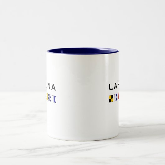 Lahaina Maui Nautical Maritime Signal Flags Zweifarbige Tasse (Mittel)
