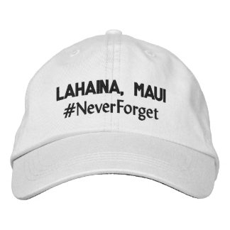 Lahaina, Maui #NeverForget Adjustable Bestickte Baseballkappe