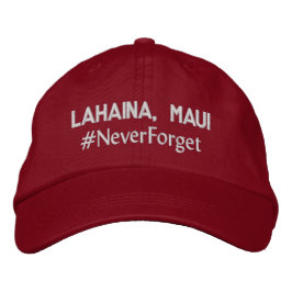 Lahaina, Maui #NiemalsVergessen Verstellbar Bestickte Baseballkappe