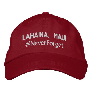 Lahaina, Maui #NiemalsVergessen Verstellbar Bestickte Baseballkappe
