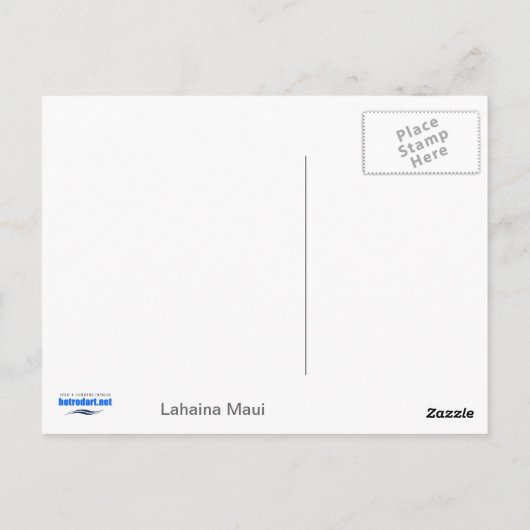 Lahaina Maui Postkarte (Rückseite)