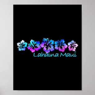 Lahaina Maui Tropical Blume T-Shirt Urlaub Strand Poster