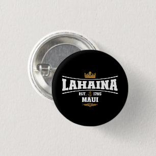 Lahaina Maui Vintage-Schiffsanker-Flagge 1795 Gesc Button