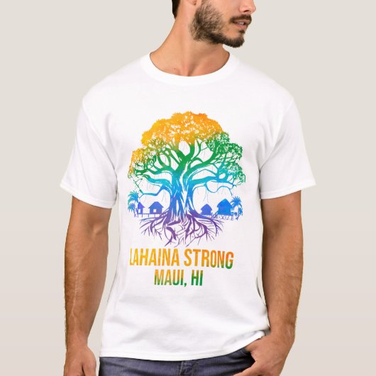 Lahaina Strong Maui Hawaii Old Banyan Tree gerette T-Shirt (Vorderseite)