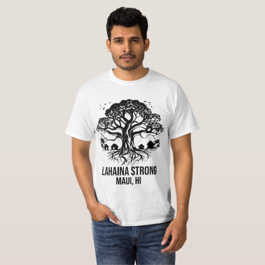 Lahaina Strong Maui Hawaii Old Banyan Tree T-Shirt (Vorne ganz)