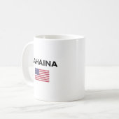 Lahaina USA American Flag Light Color Kaffeetasse (Vorderseite Links)