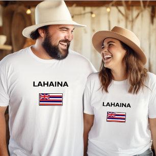 Lahaina USA Hawaiian Flag Light Color T - Shirt
