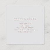 Lahes and brows Rose gold glitter Quadratische Visitenkarte (Rückseite)