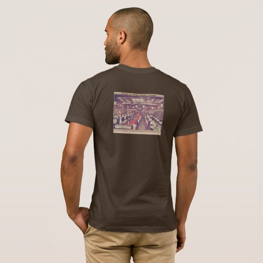 Lahiffs Taverne Postcard T - Shirt (Schwarz voll)