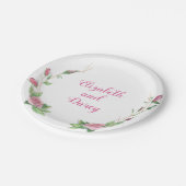 lähmende Rose Pappteller (Schrägansicht)