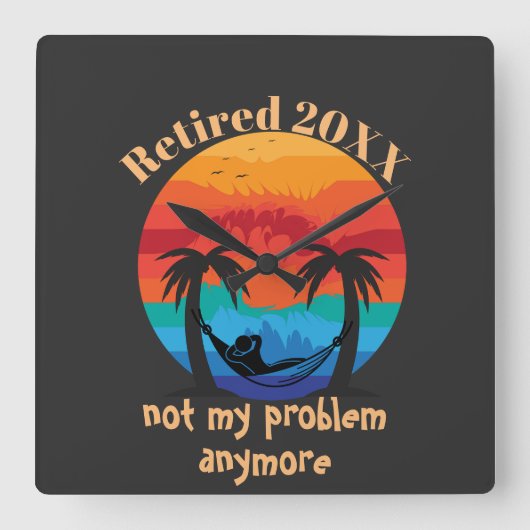 Lähmt/nicht mein Problem noch einmal Hängematte Quadratische Wanduhr (Vorderseite)