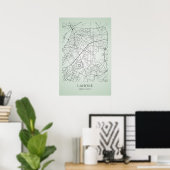 Lahore Map Poster | Lahore City Road Map (Heimbüro)