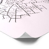 Lahore Map Poster (Rosa, Matte) (Ecke)