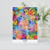 Lahore Pakistan City Map Dankeskarte (Stehend Vorderseite)