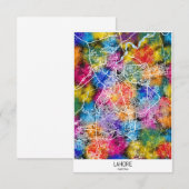 Lahore Pakistan City Map Dankeskarte (Vorne/Hinten)