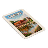 Lahore Pakistan Gärten Illustration Reise Kunst Magnet (Rechte Seite)