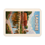 Lahore Pakistan Gärten Illustration Reise Kunst Magnet (Horizontal)