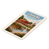 Lahore Pakistan Gärten Illustration Reise Kunst Magnet (Linke Seite)