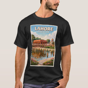 Lahore Pakistan Gärten Illustration Reise Kunst T-Shirt