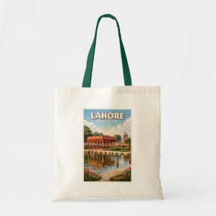 Lahore Pakistan Gärten Illustration Reise Kunst Tragetasche