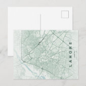Lahore Pakistan Karte Minimal (Vorne/Hinten)