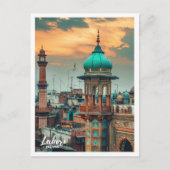 Lahore Pakistan Kunst, Dichtung und Musik Postkarte (Vorderseite)