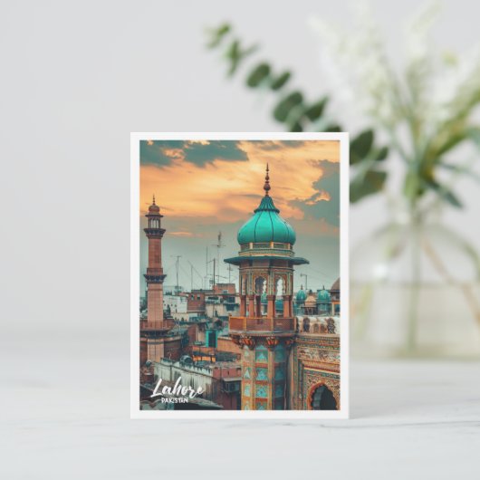 Lahore Pakistan Kunst, Dichtung und Musik Postkarte (Stehend Vorderseite)