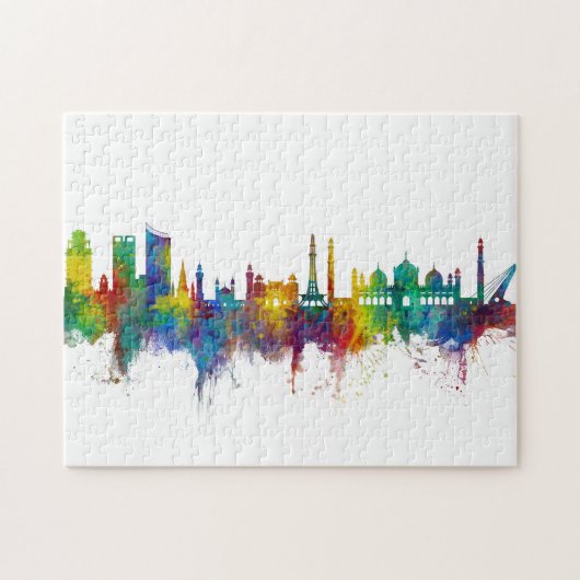 Lahore Pakistan Skyline Puzzle (Horizontal)