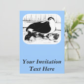 Lahore-Tauben 1980 Einladung (Stehend Vorderseite)