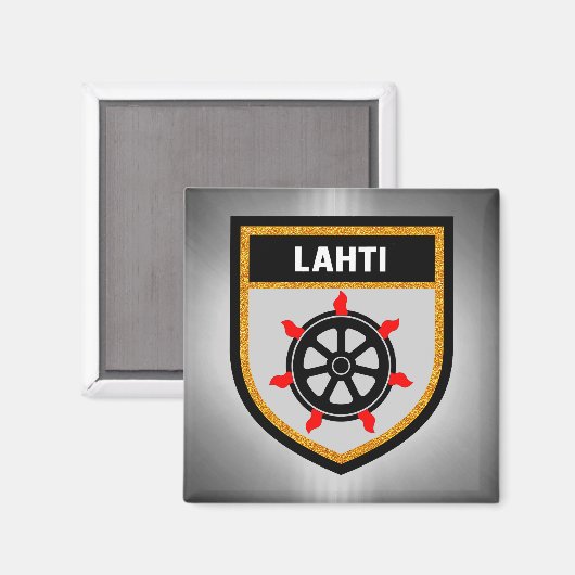 Lahti Flag Magnet (Vorderseite/Rückseite)