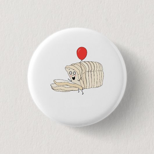 Laib Brot, geschnittenes Brot Thema Button (Vorderseite)