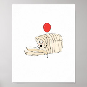 Laib Brot, geschnittenes Brot Thema Poster