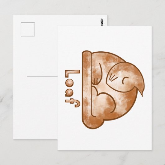 Laib Katz Postkarte (Vorne/Hinten)