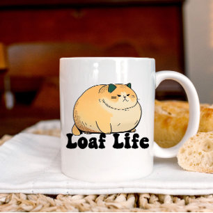Laib Leben Lustige Fette Katze Tasse