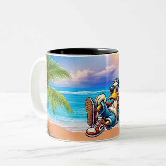 Laid Back Beaching Duck Tasse (Vorderseite Links)